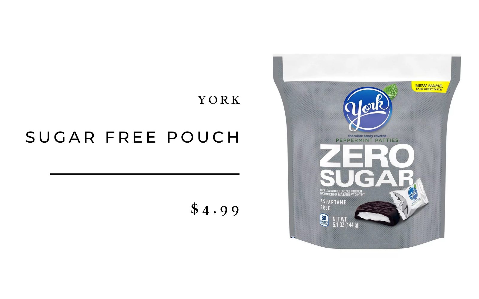 york zero sugar peppermint patties