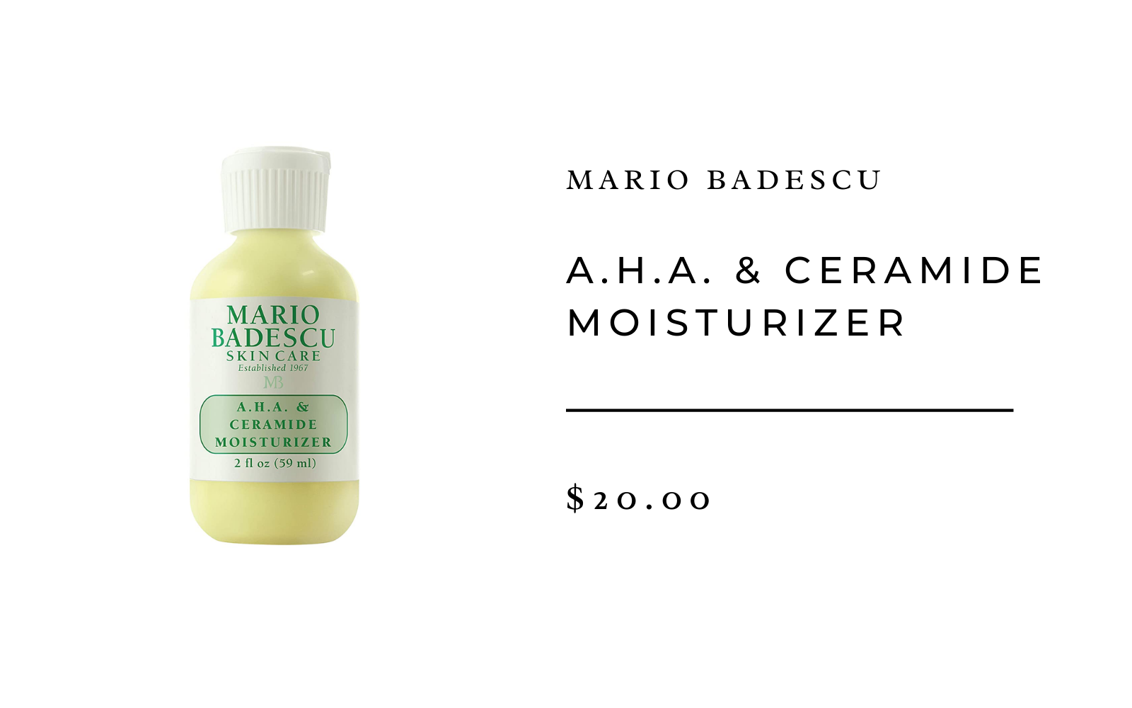 Mario Badescu AHA & Ceramide Moisturizer 