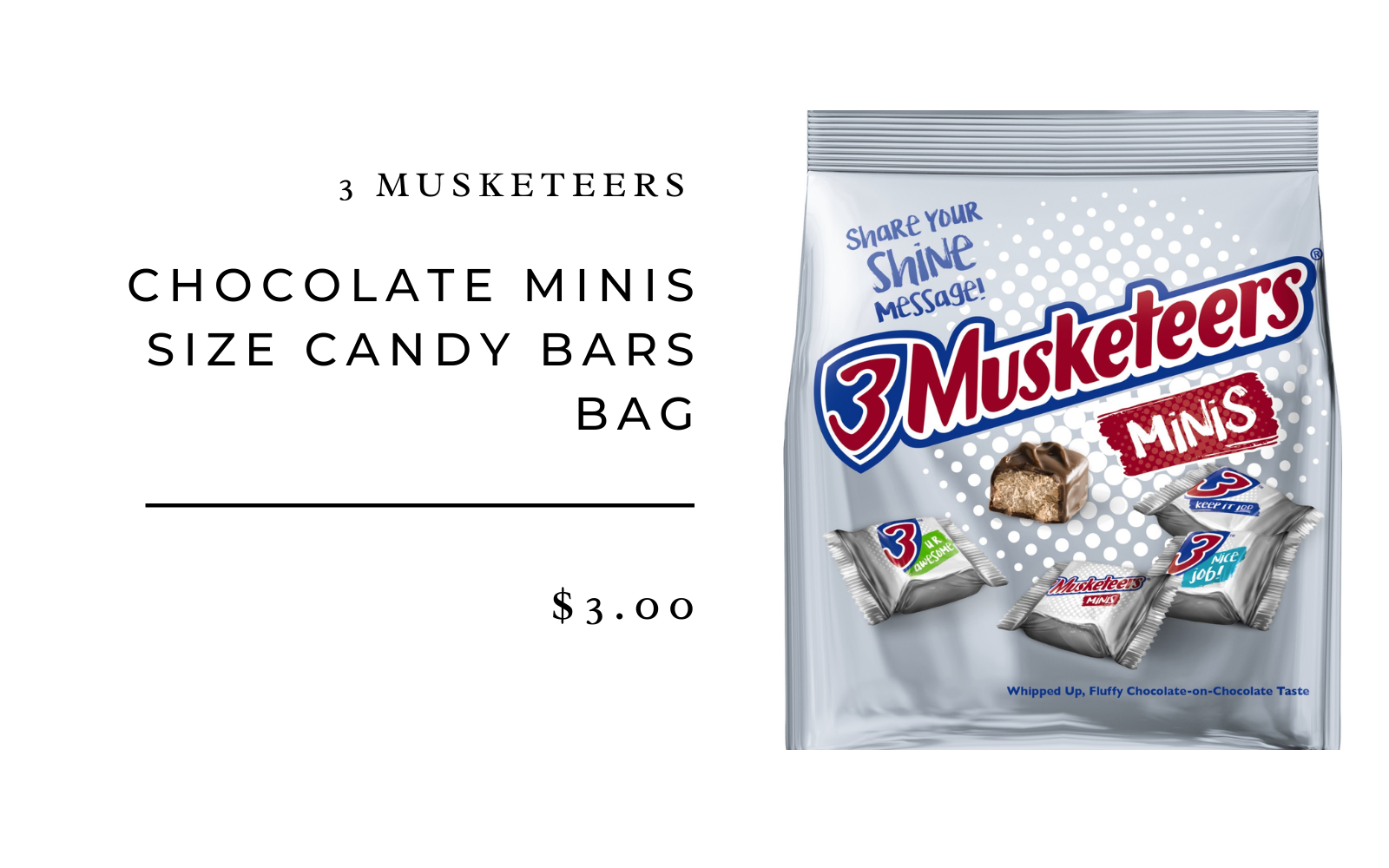three musketeers mini bites