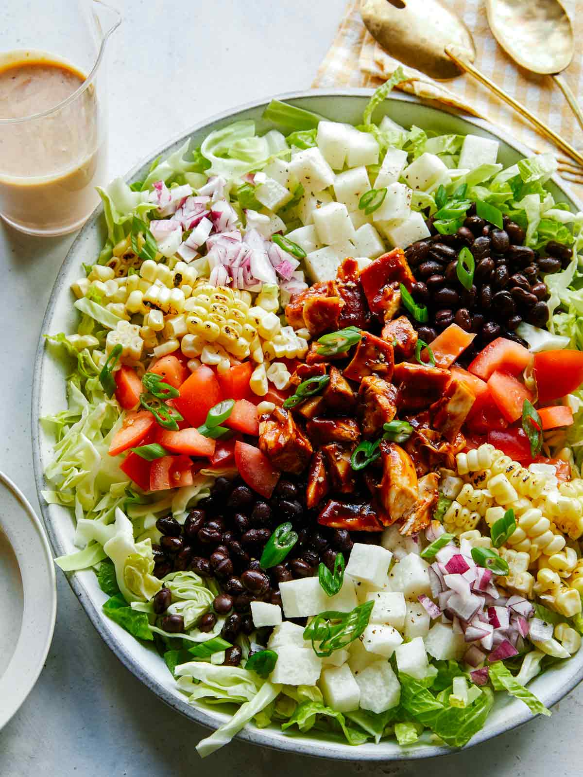 loaded bbq hhicken salad