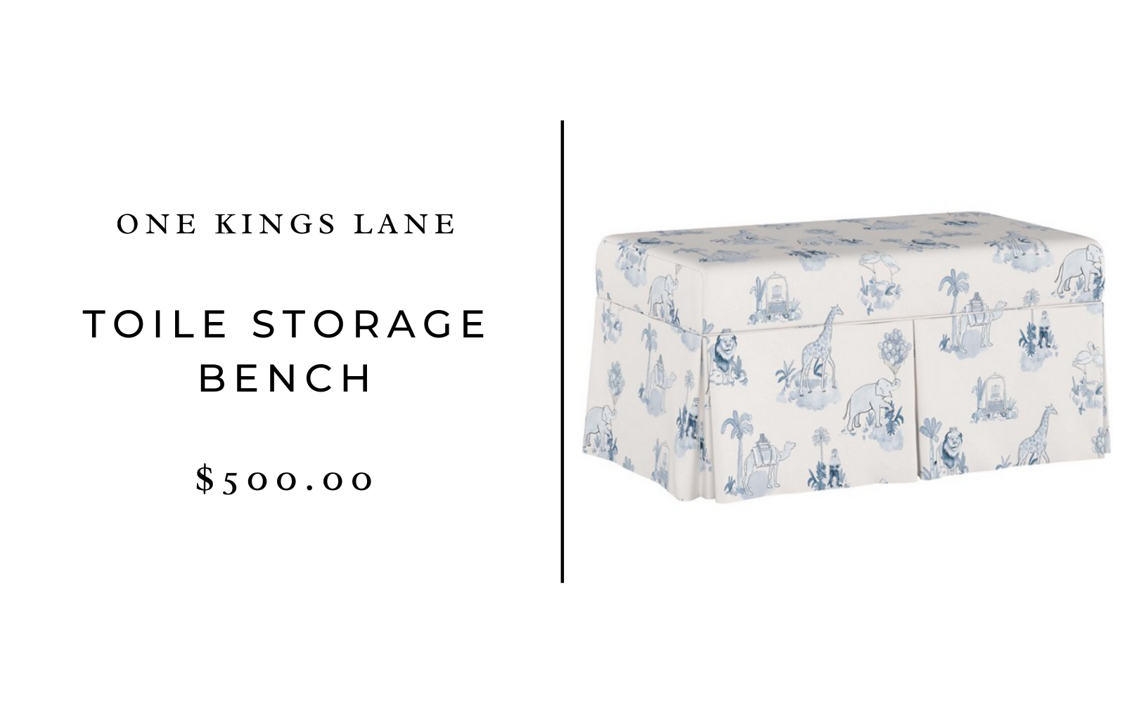 one kings lane toile storage bench