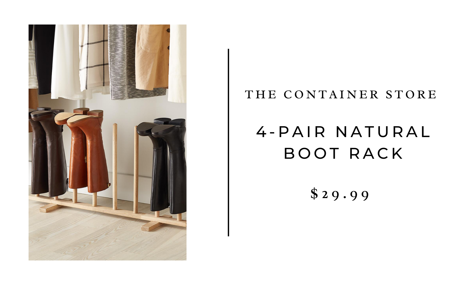 the container store boot rack