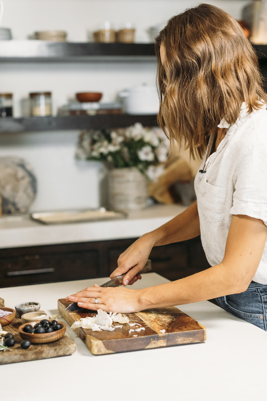 Camille Styles kitchen - Easy No-Knead Olive & Rosemary Focaccia
