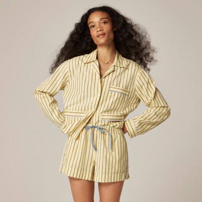 Long-Sleeve Pajama Short Set