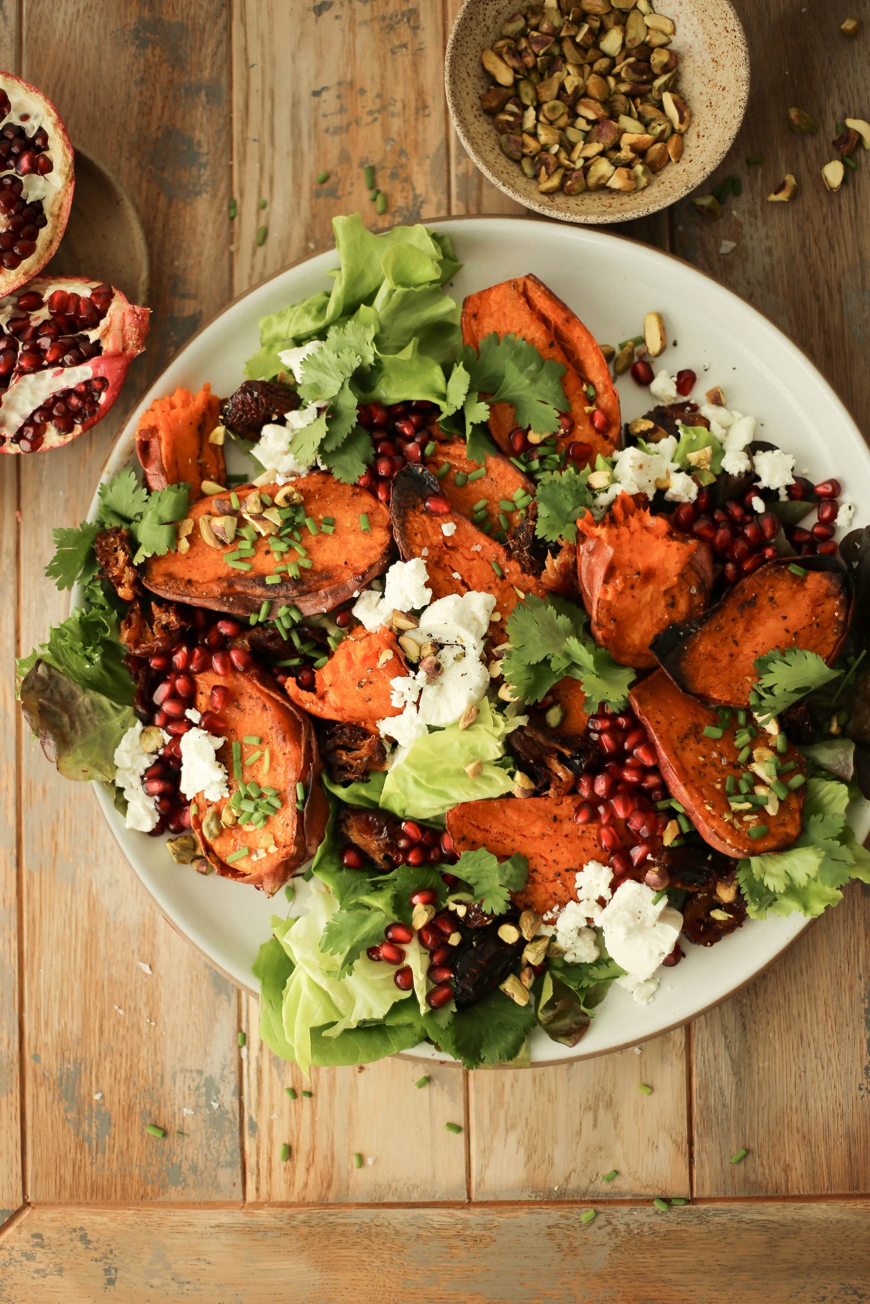 sweet potato and caramelized date salad