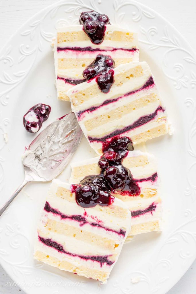 Blueberry-Lemon Icebox Cake - no-bake pies