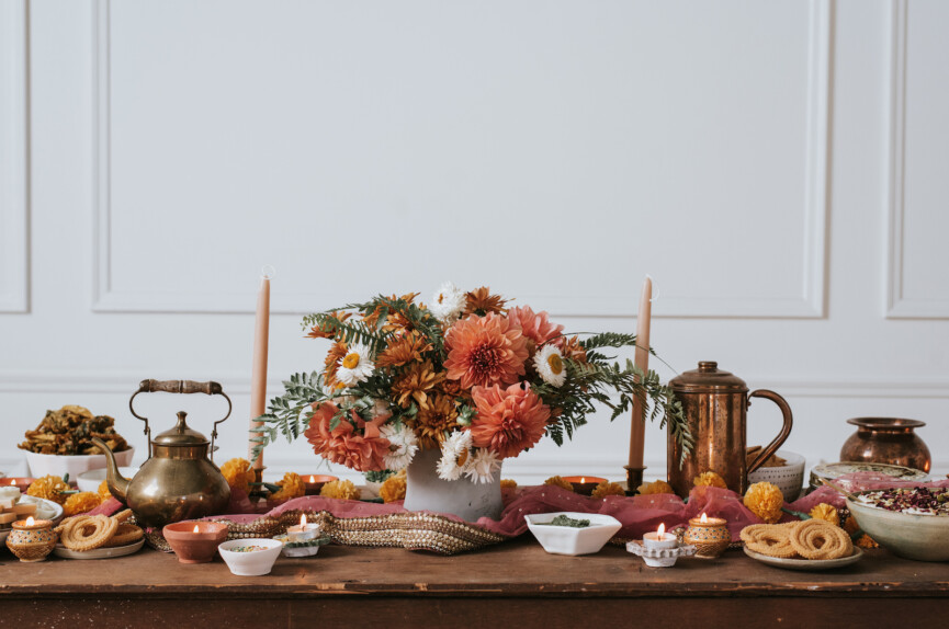 how I gather - diwali dinner party celebration and tablescape