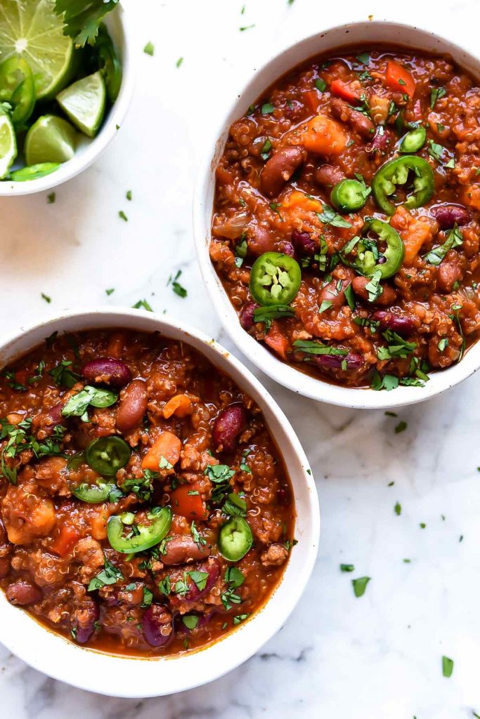turkey sweet potato quinoa chili