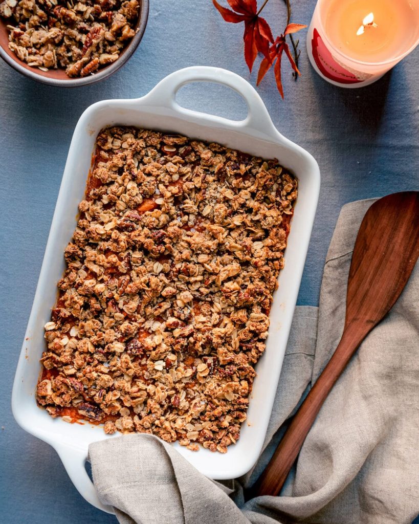 Healthy Thanksgiving Side Dishes - Vegan Brown Butter Sweet Potato Casserole