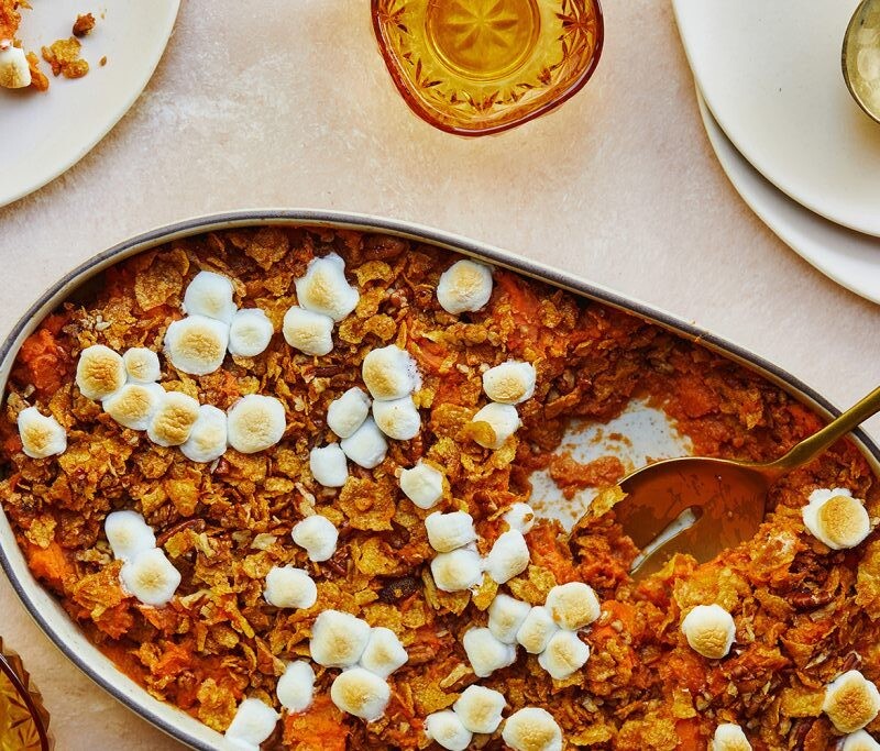 mashed sweet potatoes brown sugar cornflake crunch