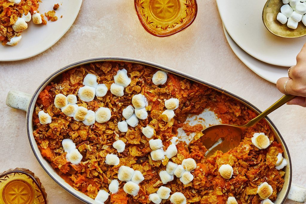 mashed sweet potatoes brown sugar cornflake crunch
