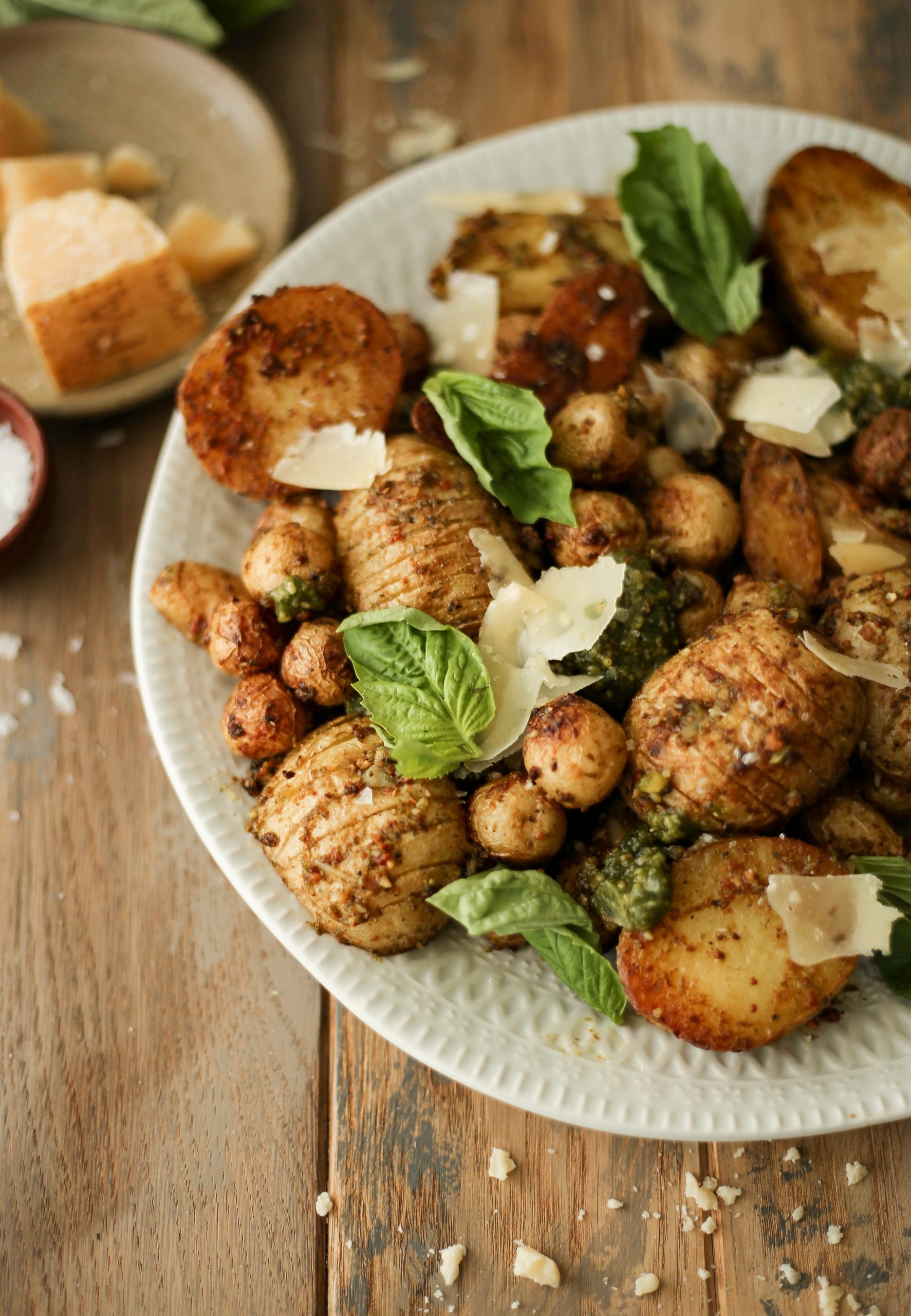 pesto parmesean potatoes