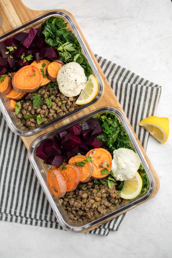 Warm Lentil Salad with Roasted Vegetables