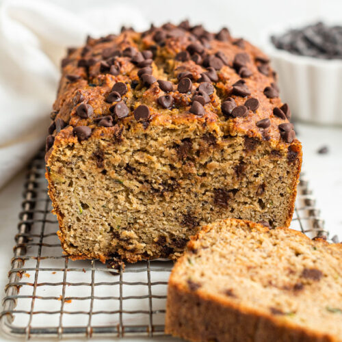 Healthy Chocolate Chip Zucchini Bread