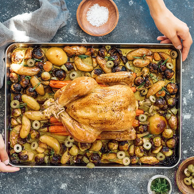 roasted chicken vegetable confit