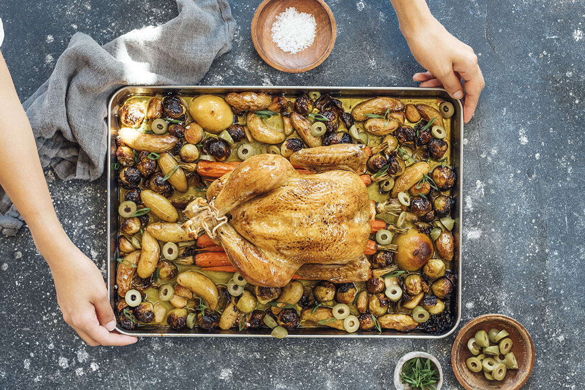 roasted chicken vegetable confit