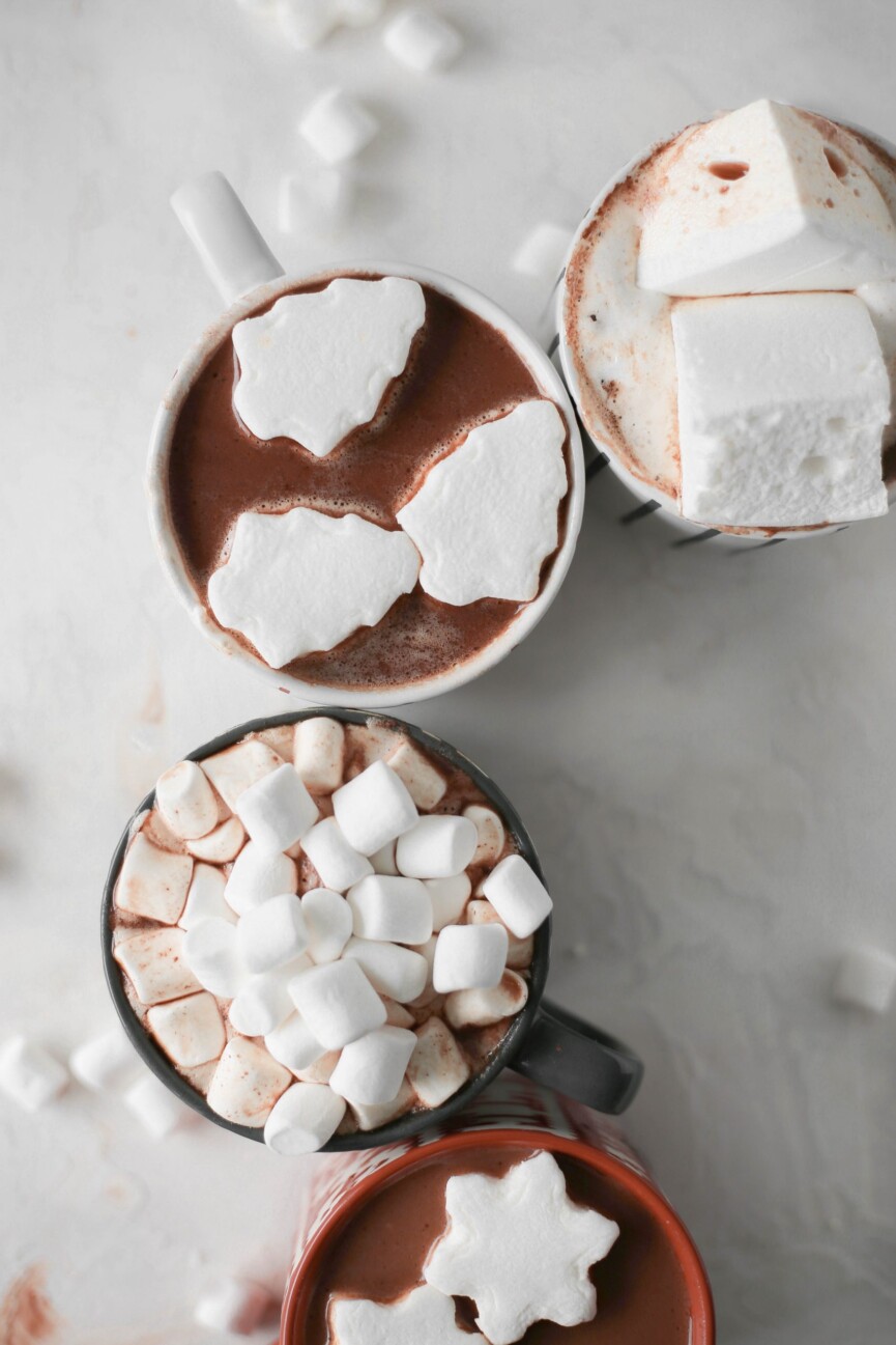 hot chocolate board for easy holiday dessert gathering