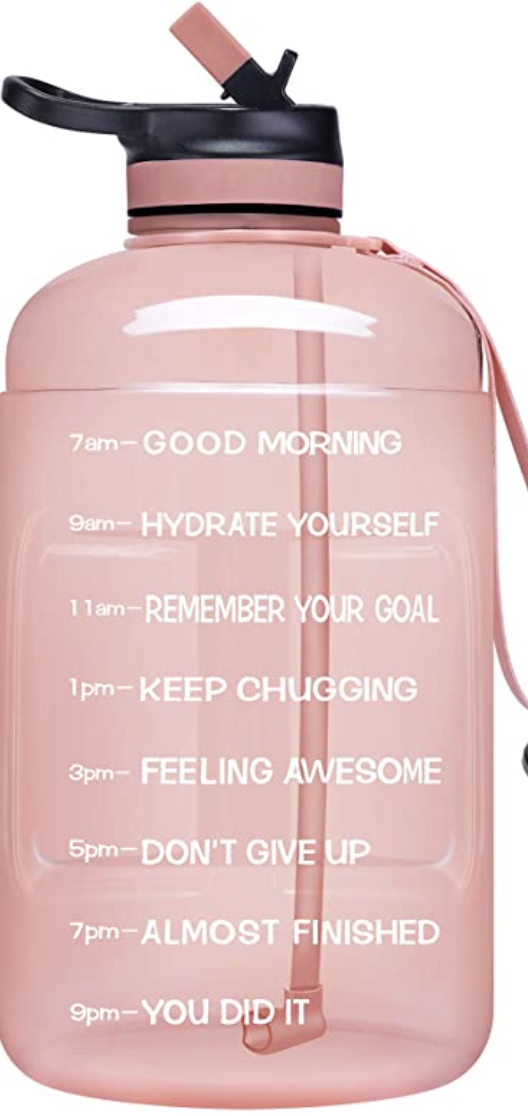 1 gallon pink water bottle