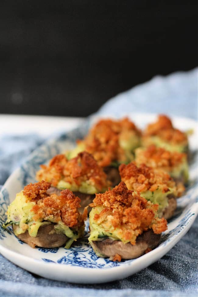Vegan Stuffed Mushrooms - easy party appetizers
