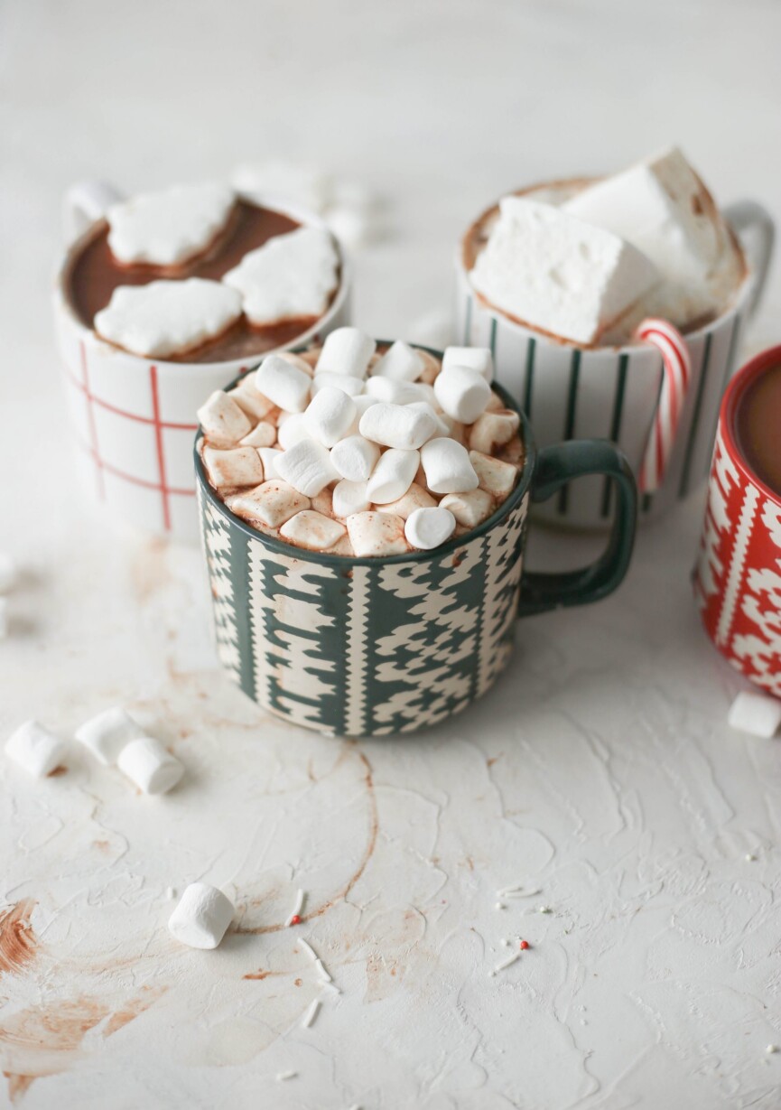 hot chocolate board for easy holiday dessert gathering