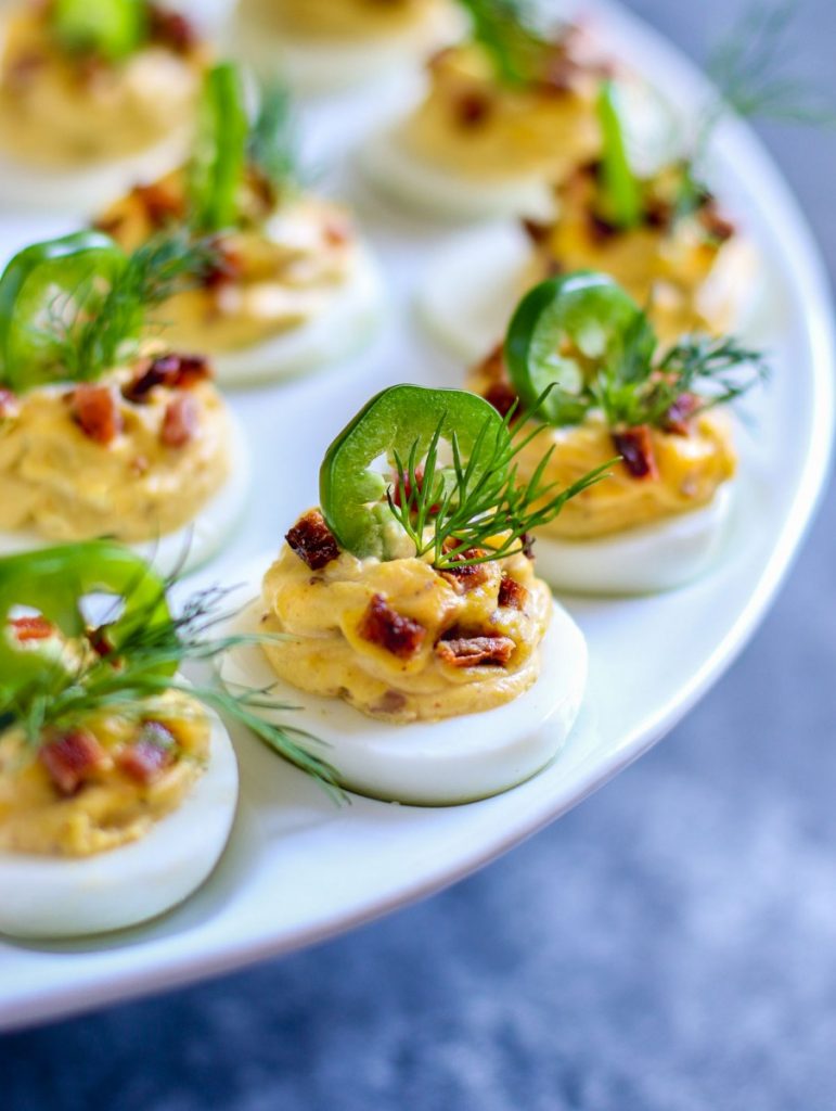 Jalapeno Bacon Deviled Eggs - deviled egg recipes