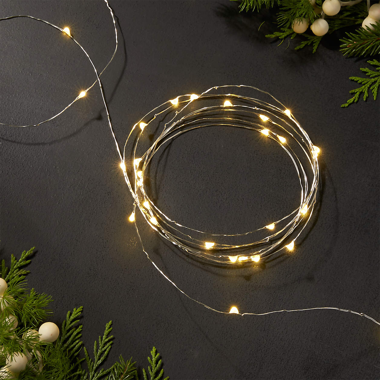CB2 Twinkle Silver String Lights