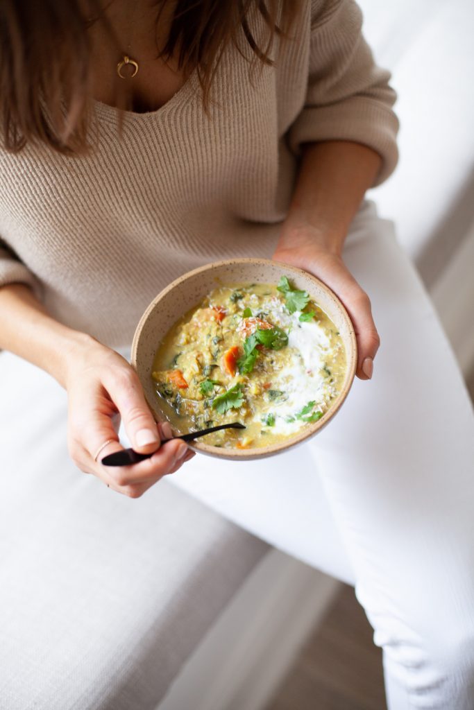 Coconut Curry Red Lentil Soup - winter soup recipes
