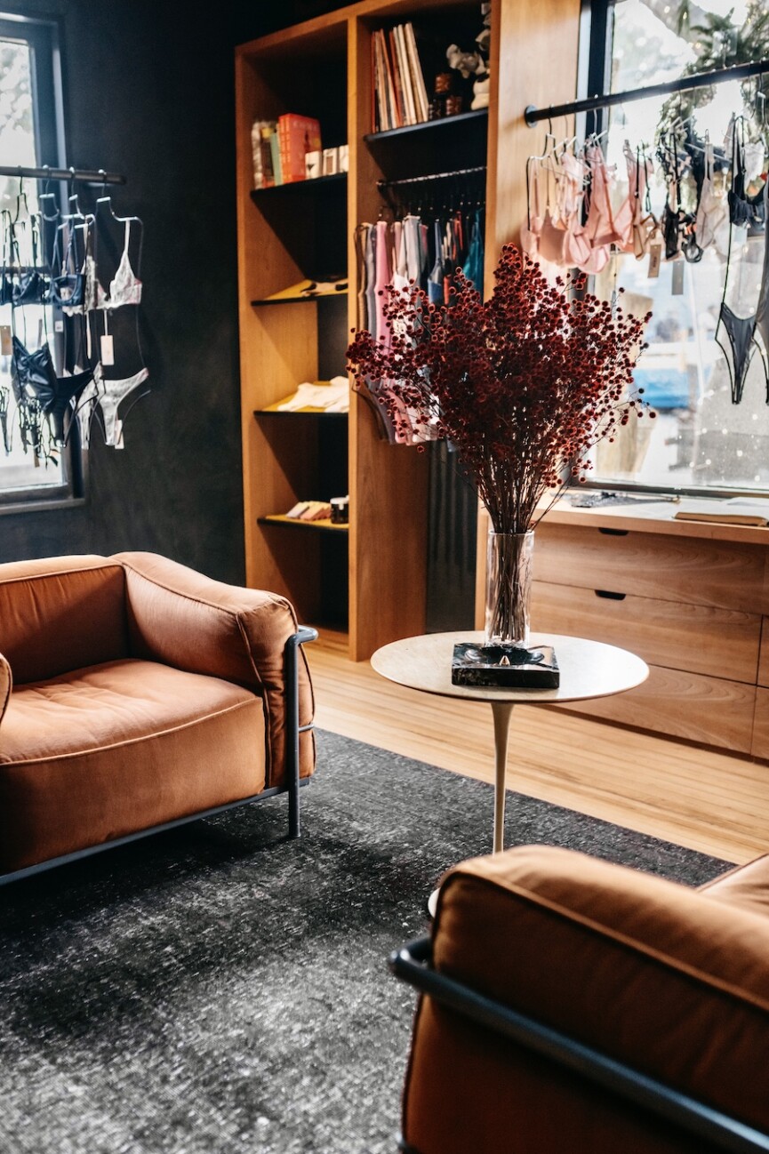 beautiful shop with lingerie and flowers, elle's boutique in austin
