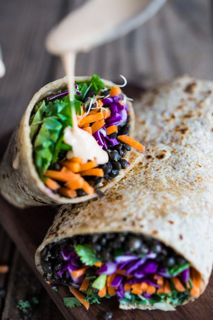 Spicy Lentil Tahini Wraps_easy wrap recipes
