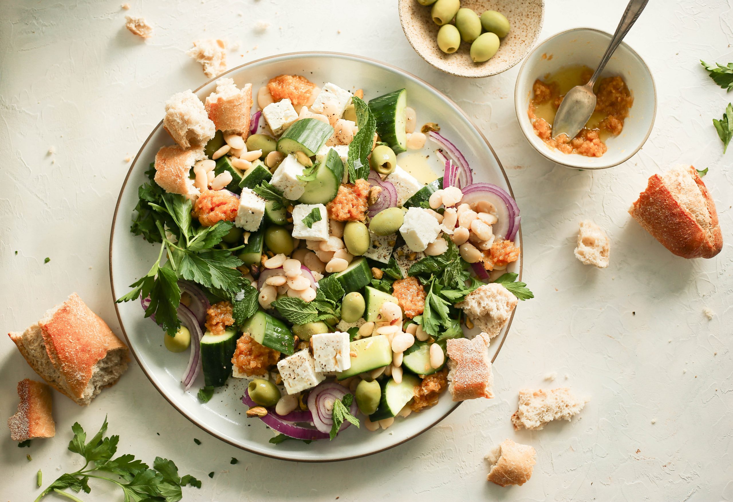 Feta Salad With White Beans and Lemon_easter brunch menu ideas