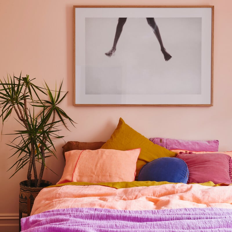 best coral paint colors blush pink bedroom moroccan linen bedding