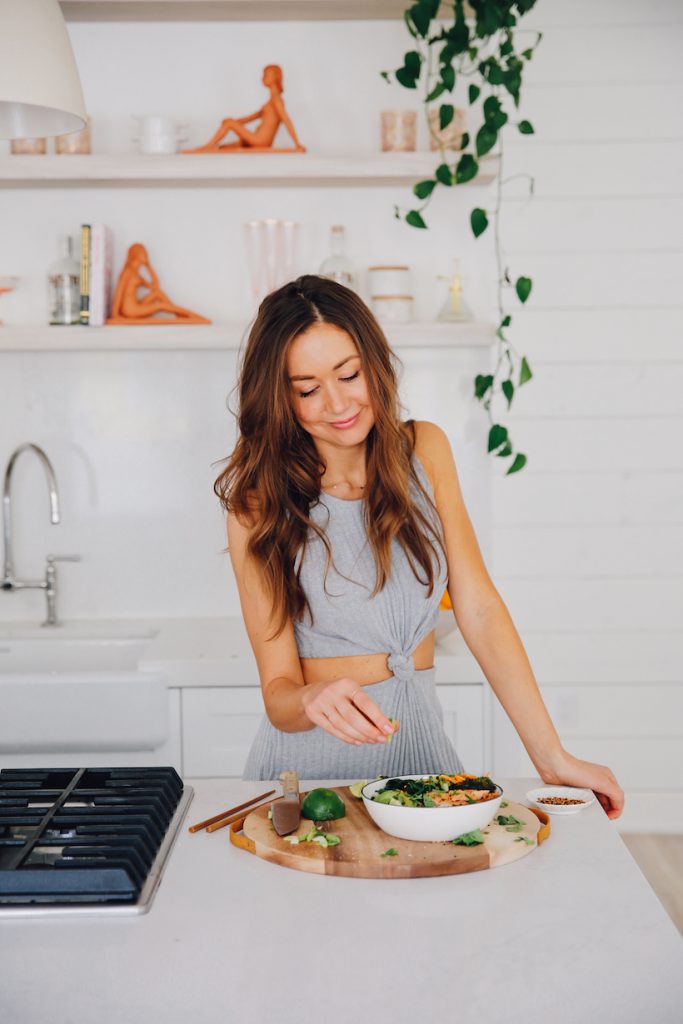 Camille Styles Salmon Roll Sushi Bowl_health benefits of a plant-based diet