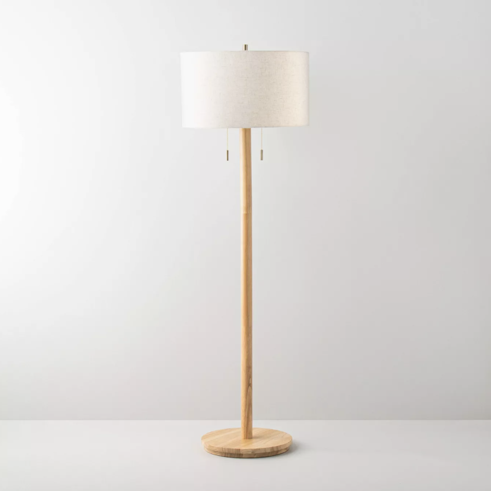 Light Wood Floor Lamp (Includes LED Light Bulb) - Hearth & Hand™ with Magnolia