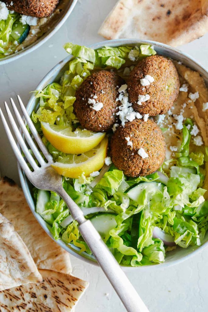 Falafel Salad Hummus Bowls