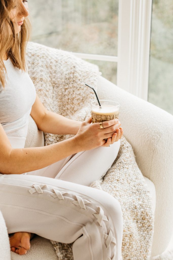 coffee, living room, hygge, cozy, morning routines, mindfulness, camille styles_when should you freeze your eggs