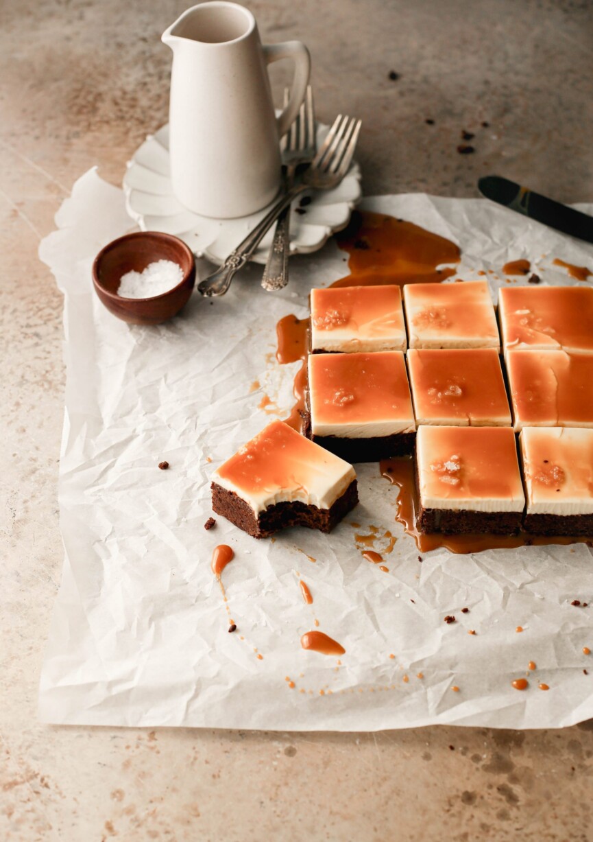 Salted Caramel Cheesecake Brownies are the indulgent dessert to make tonight
