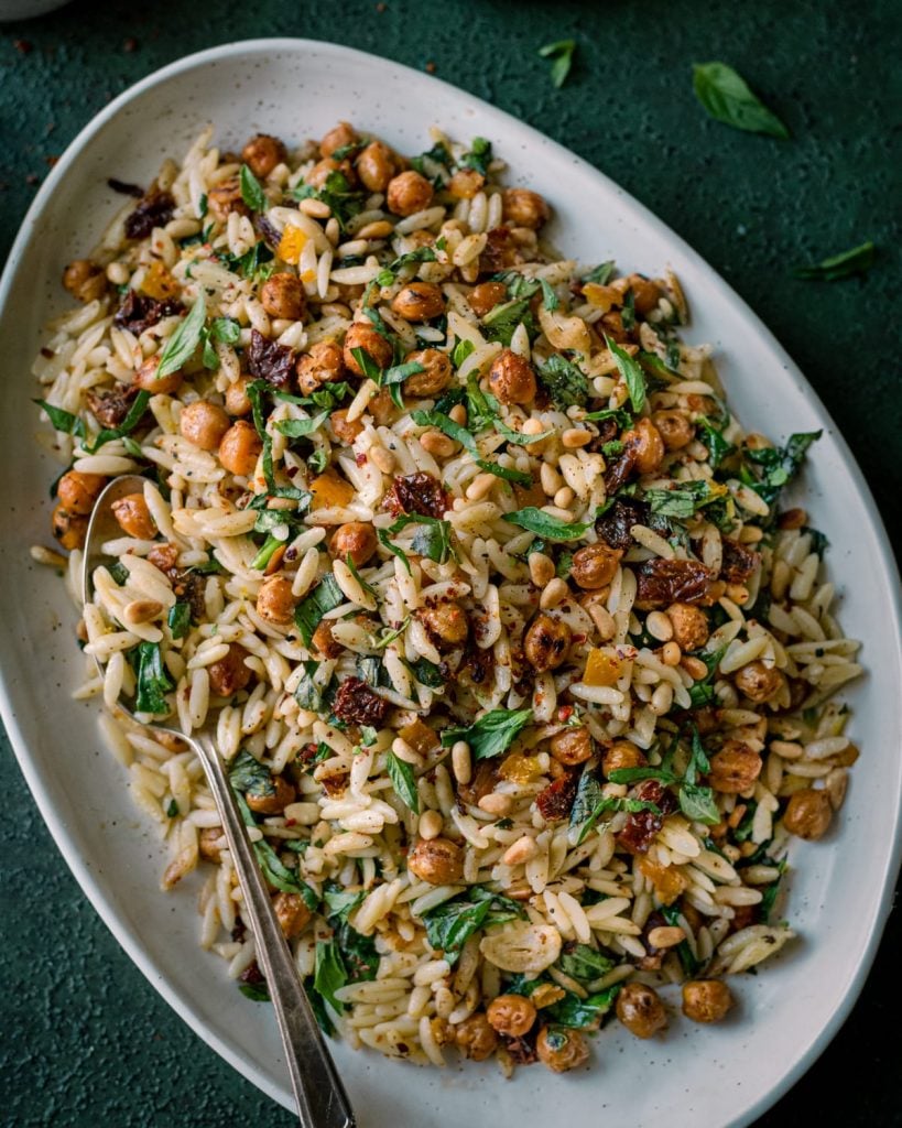 Lemon Orzo Pasta Salad_vegan pasta salad recipes