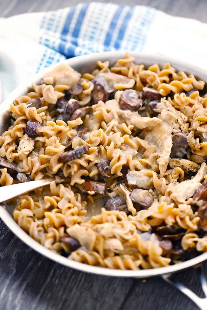Healthy Chicken Stroganoff With Mushrooms_healthy chicken pasta recipes
