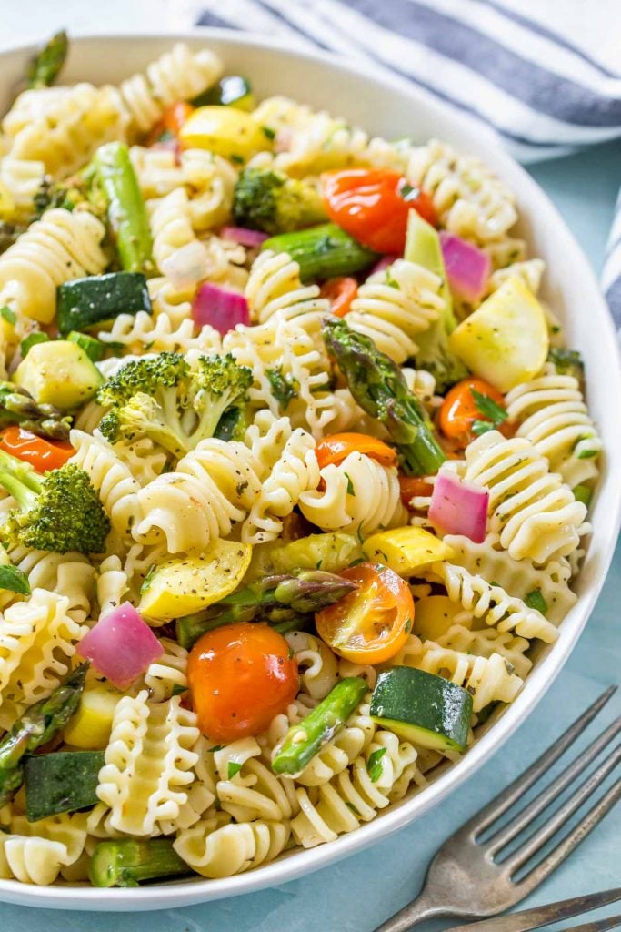 Roasted Vegetable Pasta Salad_spring pasta recipes