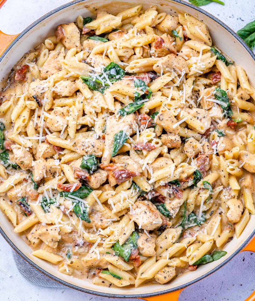 Creamy Tuscan Chicken Pasta_healthy pasta ideas