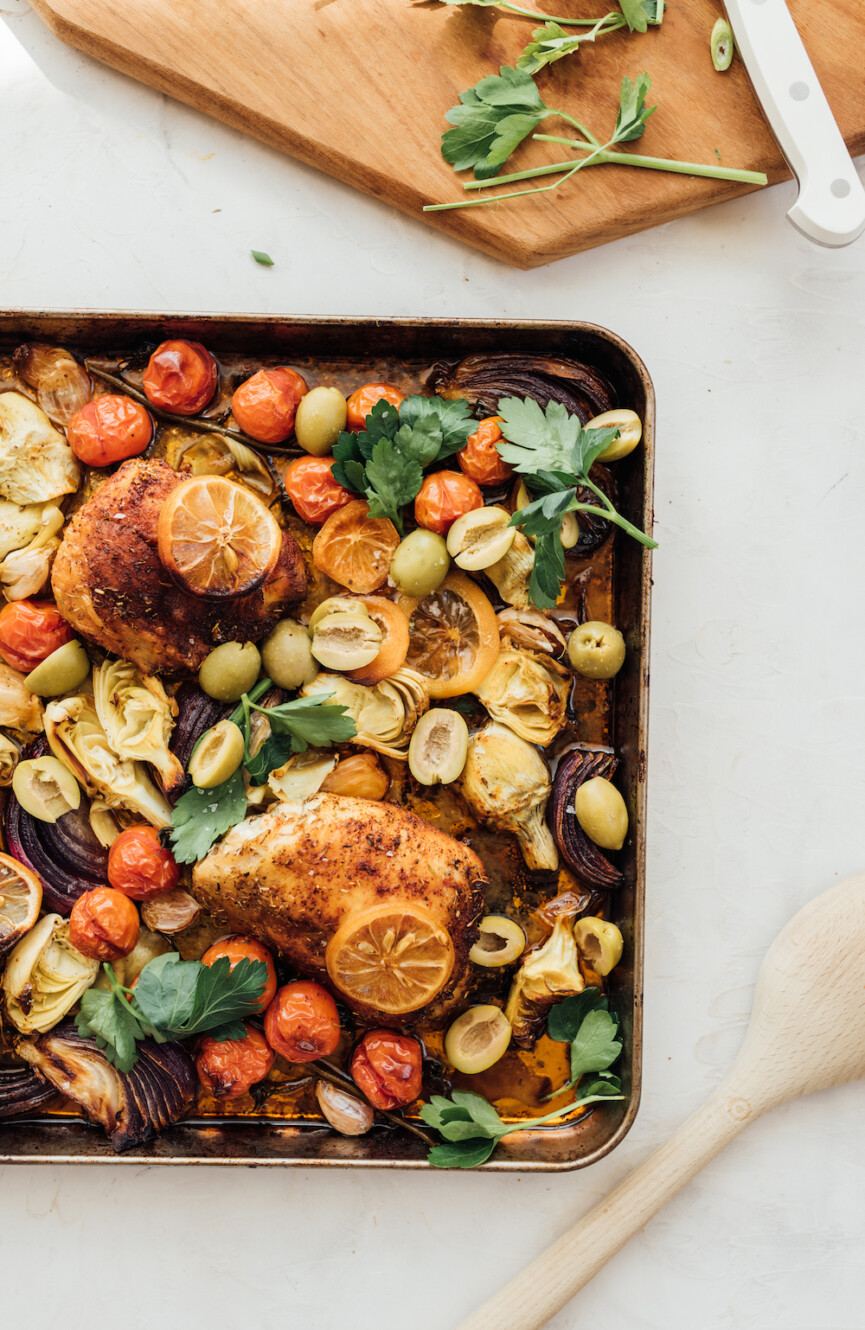 Sheet Pan Lemon Chicken with Spring Veggies