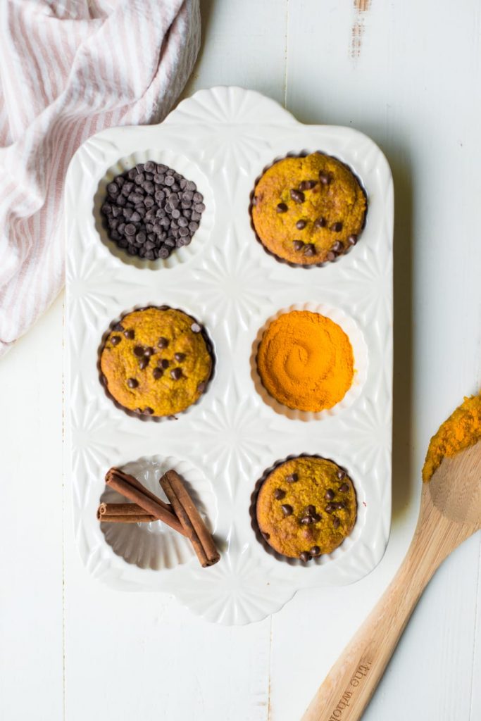 One-Bowl Golden Glow Turmeric Flourless Muffins_one-bowl dessert 