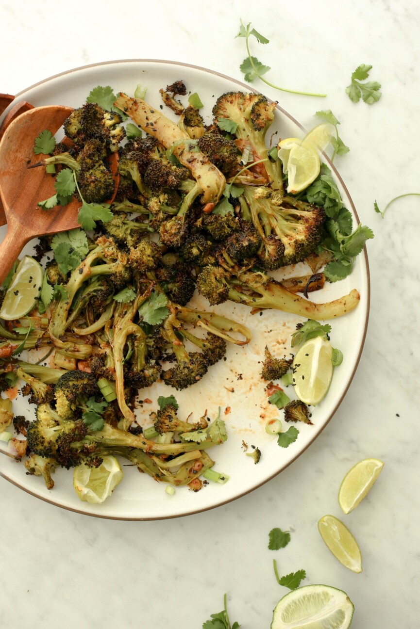 Crispy Sweet and Spicy Baked Sheet Tray Broccoli