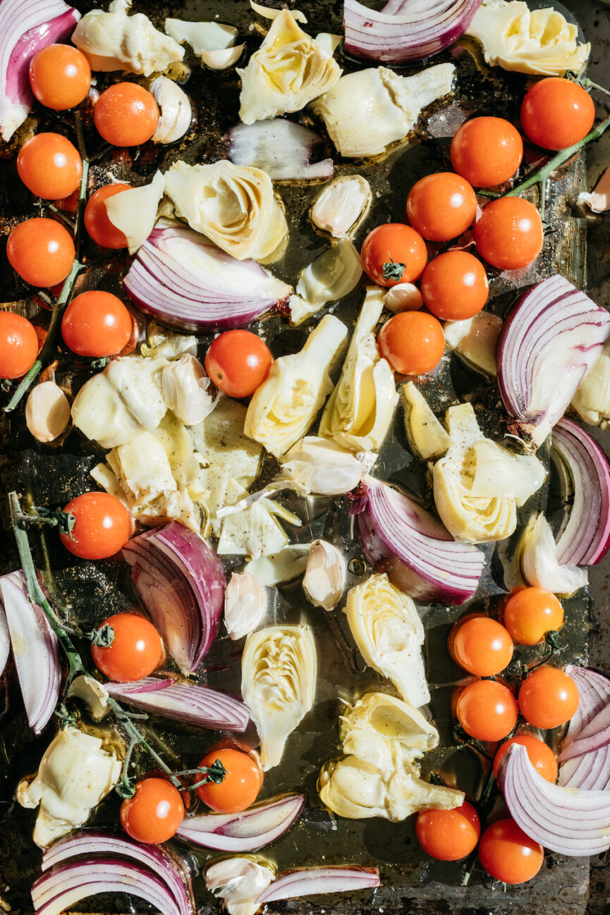 Sheet Pan Lemon Chicken with Spring Veggies