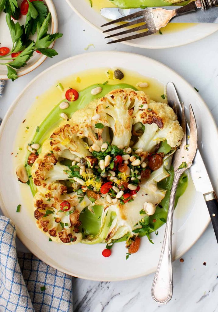 Roasted Cauliflower Steak_vegan dinner recipe