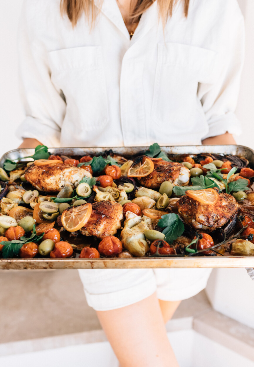 Sheet Pan Lemon Chicken with Spring Veggies