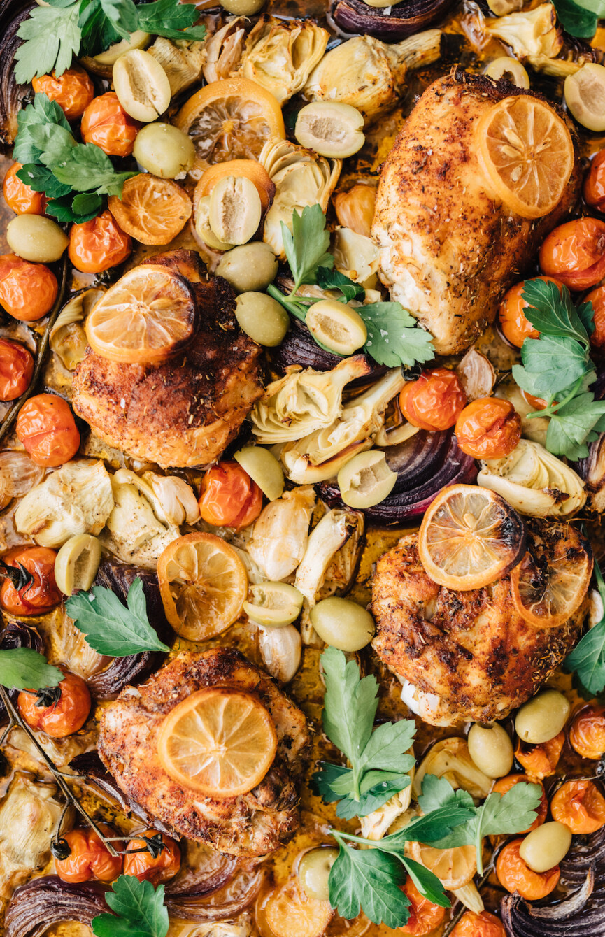 Sheet Pan Lemon Chicken with Spring Veggies