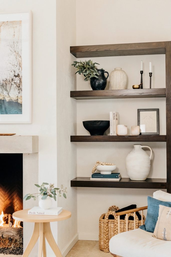 Michelle Nash photography, Camille Styles, living room, bookshelf, fireplace_home décor shops online