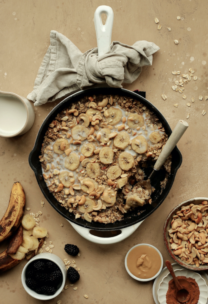 best foods with electrolytes_One Bowl Baked Banana Cashew Oatmeal