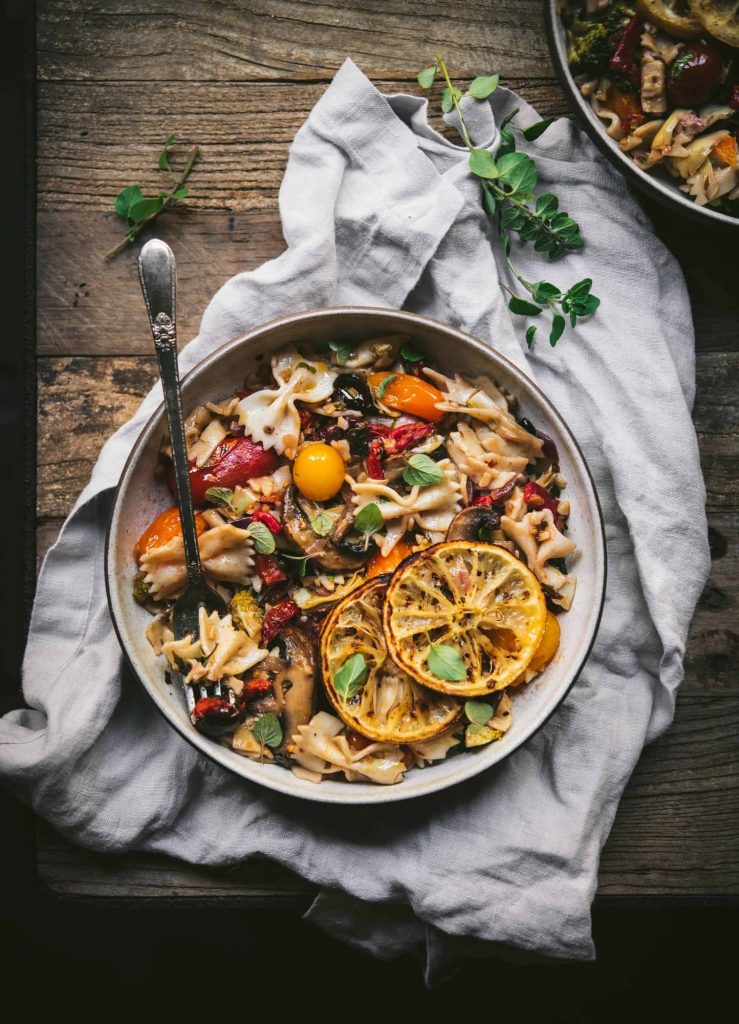 Mediterranean Pasta With Herbed Lemon Olive Oil_lemon pasta recipes